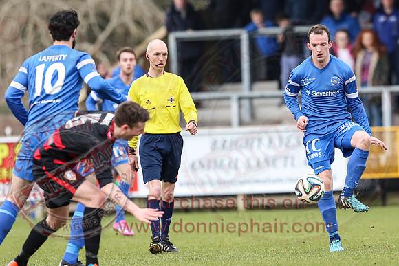 Ballinamallard United (2) V Coleraine (1) in IFA Premier League.