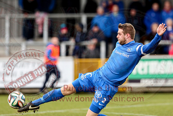 Ballinamallard United (1) V Glenavon (3) in IFA Danske Premier League.