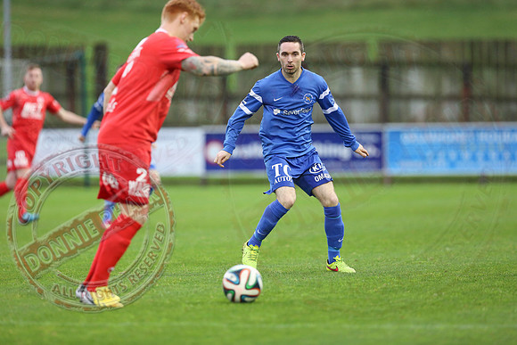 Ballinamallard United (0) v Portadown (2) in Danske Bank IFA Premier League.