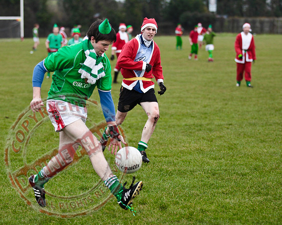 Santa V Elves Charity GAA Match In Newtownbutler among the NTB club members and friends.