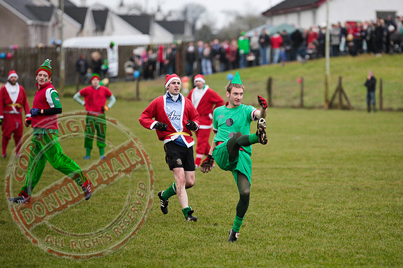 Santa V Elves Charity GAA Match In Newtownbutler among the NTB club members and friends.