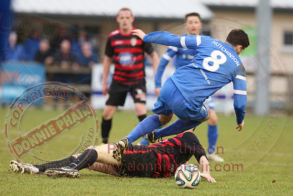 Ballinamallard United (2) V Coleraine (1) in IFA Premier League.