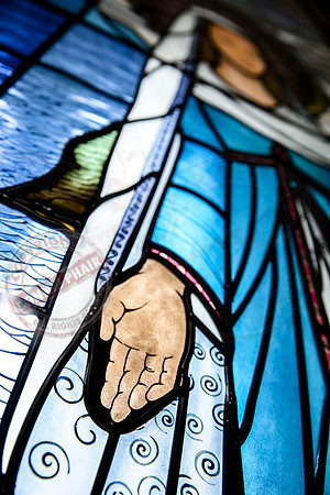 Stained-glassed windows in Magh Ene Parish Church, Bundoran, County Donegal.