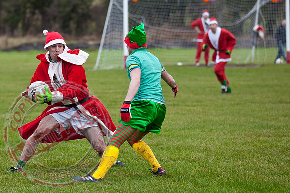 Santa V Elves Charity GAA Match In Newtownbutler among the NTB club members and friends.