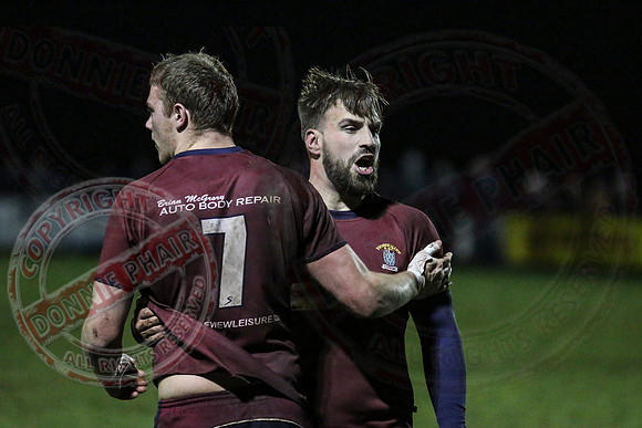 Enniskillen 1st XV (12) V Omagh (15) in Rugby.