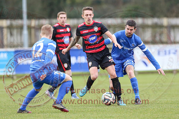 Ballinamallard United (2) V Coleraine (1) in IFA Premier League.