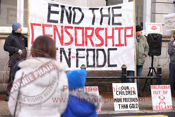 Independent Councillors Protest over Censorship outside Enniskillen Townhall-22