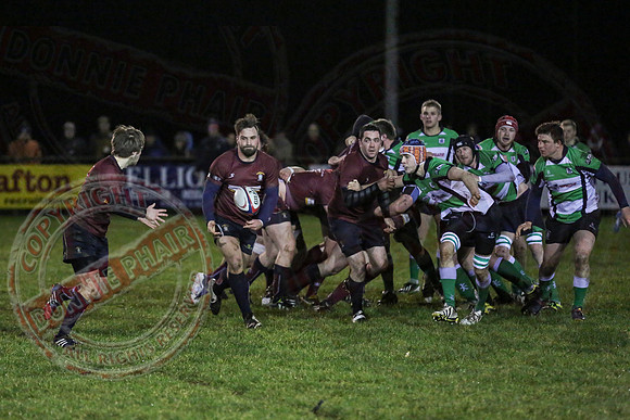 Enniskillen 1st XV (12) V Omagh (15) in Rugby.