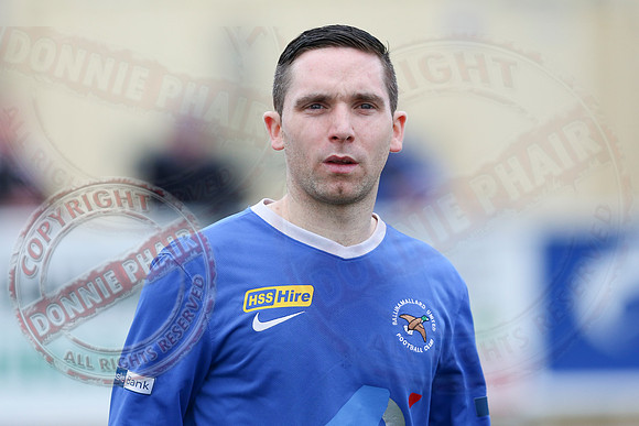 Ballinamallard United (0) V Glentoran (3) in IFA Premiership.