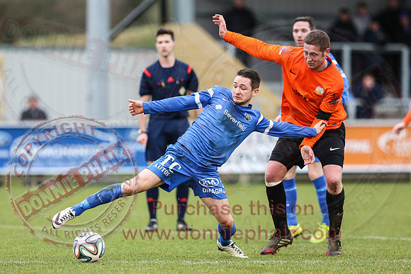 Ballinamallard United (1) V Glenavon (3) in IFA Danske Premier League.
