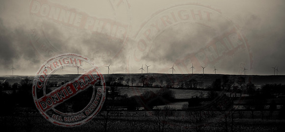 Wind Turbines on Doon Mountain in County Fermanagh.