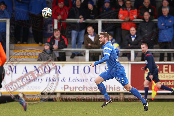 Ballinamallard United (1) V Glenavon (3) in IFA Danske Premier League.
