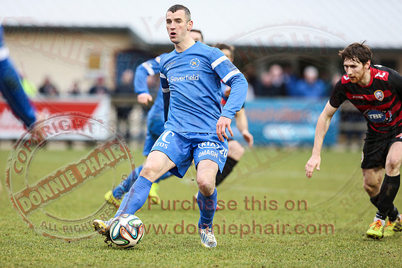 Ballinamallard United (2) V Coleraine (1) in IFA Premier League.