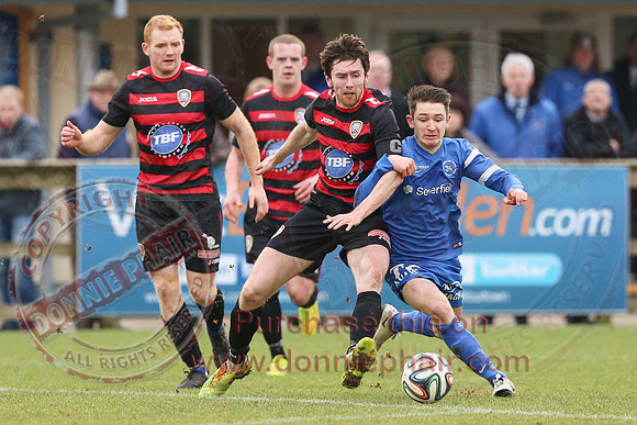 Ballinamallard United (2) V Coleraine (1) in IFA Premier League.