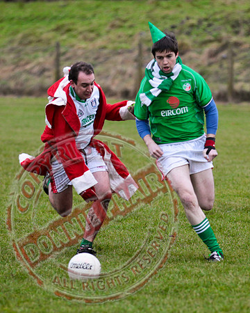 Santa V Elves Charity GAA Match In Newtownbutler among the NTB club members and friends.