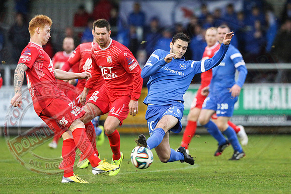 Ballinamallard United (0) v Portadown (2) in Danske Bank IFA Premier League.