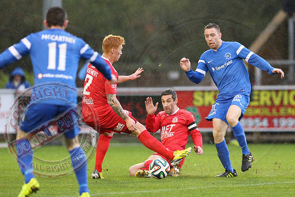 Ballinamallard United (0) v Portadown (2) in Danske Bank IFA Premier League.