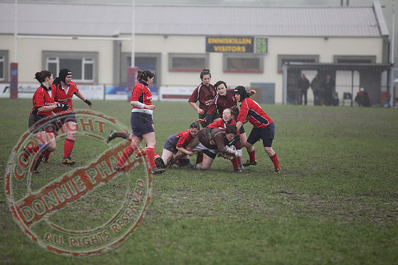 Enniskillen V Cavan in Ladies Rugby.