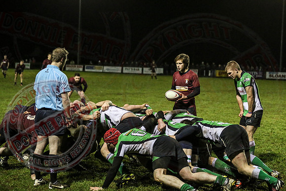 Enniskillen 1st XV (12) V Omagh (15) in Rugby.