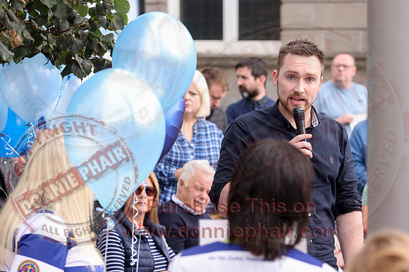 Justice for Noah Donohoe rally at the Diamond in Enniskillen-21