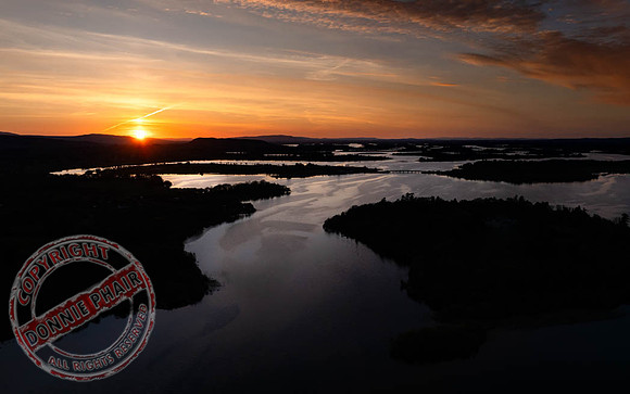 Aerial view of the New Bridges spanning the River Erne. Taken near Geaglum quay