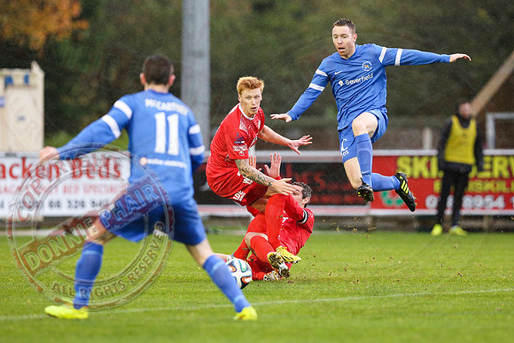 Ballinamallard United (0) v Portadown (2) in Danske Bank IFA Premier League.