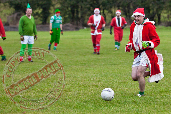 Santa V Elves Charity GAA Match In Newtownbutler among the NTB club members and friends.