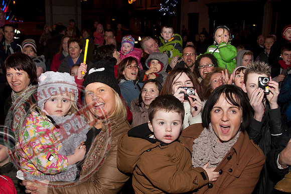 Switching on the Christmas Lights In Irvinestown, County Fermanagh.