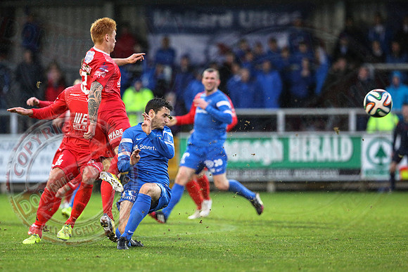Ballinamallard United (0) v Portadown (2) in Danske Bank IFA Premier League.