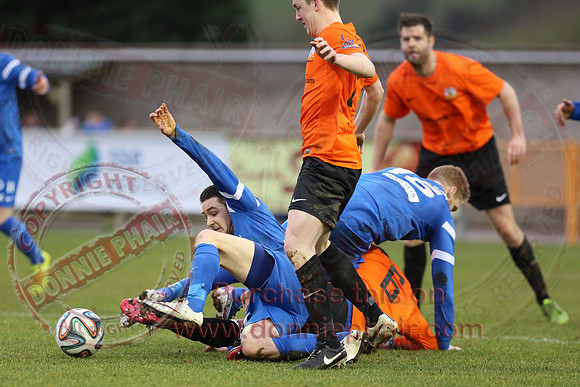 Ballinamallard United (1) V Glenavon (3) in IFA Danske Premier League.