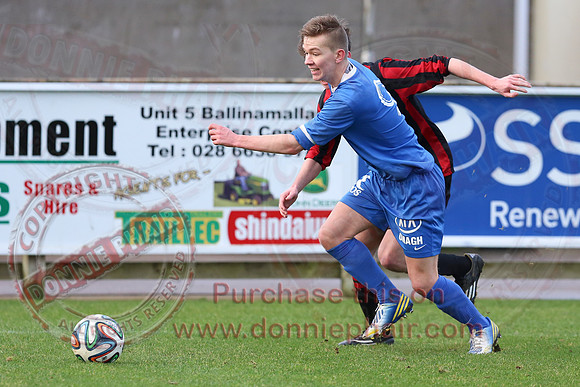 Ballinamallard Reserves (1) V Crusaders (1) in IFA Reserve League.