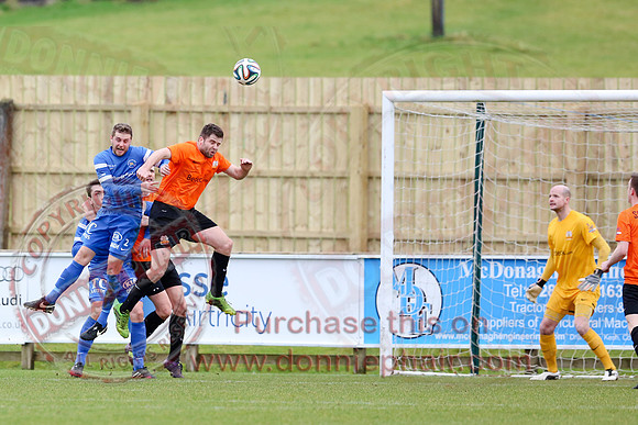 Ballinamallard United (1) V Glenavon (3) in IFA Danske Premier League.