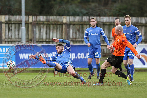 Ballinamallard United (1) V Glenavon (3) in IFA Danske Premier League.