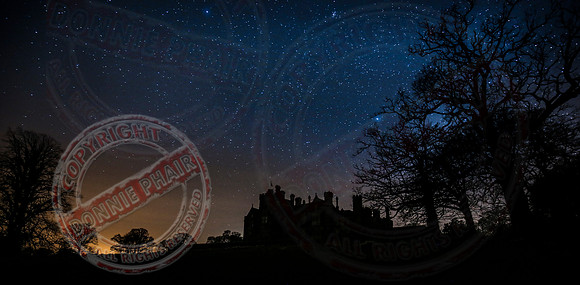 Startrails Above Crom Castle in County Fermanagh.