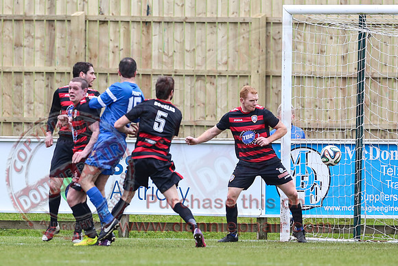 Ballinamallard United (2) V Coleraine (1) in IFA Premier League.