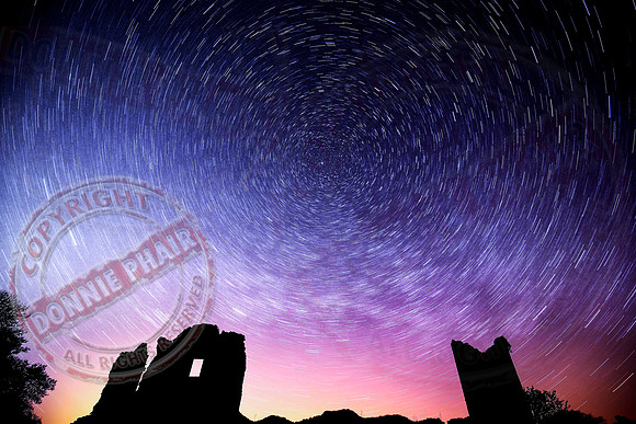 Star Trails above Old Crom Castle (in-ruins).