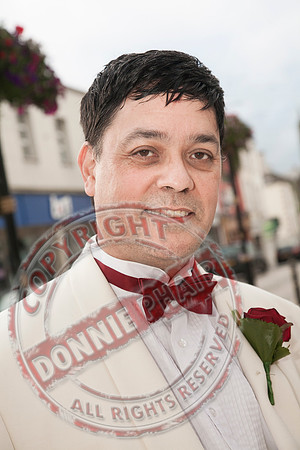 Gay Rights Campaigners protesting outside Enniskillen Townhall in favour of Single Sex Marriage.