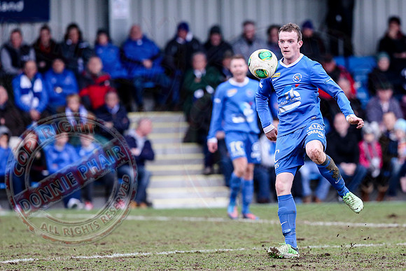 Ballinamallard United (0) V Glenavon (3) in The Irish Cup.
