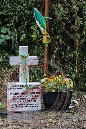 All-Ireland Winning Donegal Manager Jim McGuinness visits his Brother's memorial just outside Lisnaskea.