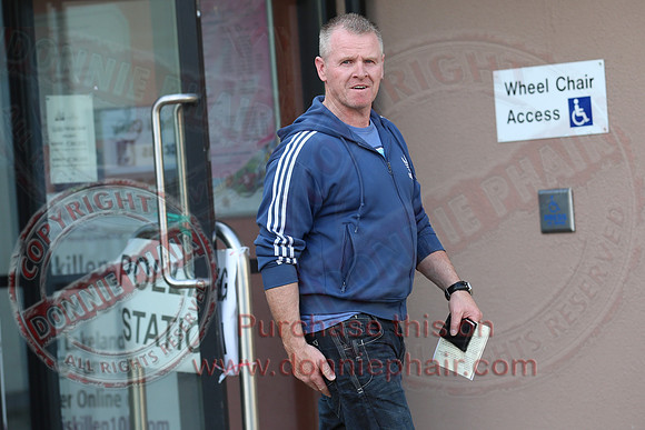 Voters in Lisnaskea Polling Station.