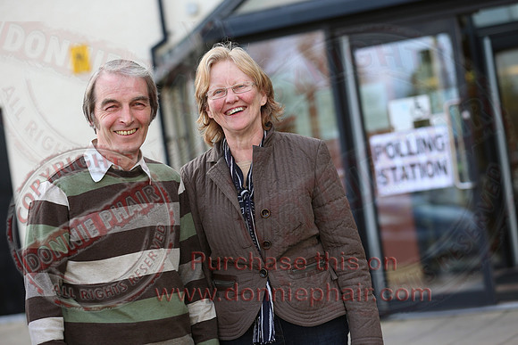 Voters in Lisnaskea Polling Station.