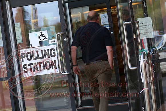 Voters in Lisnaskea Polling Station.