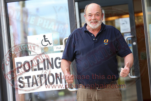 Voters in Lisnaskea Polling Station.