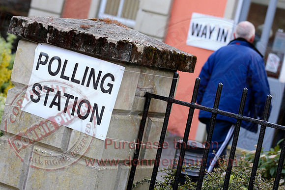 Voters in Newtownbutler Polling Station.