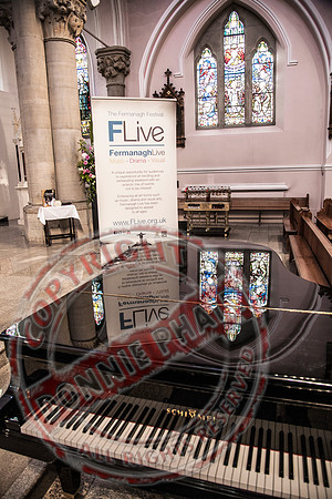 Pianist Gareth Knox in St. Michael's Church, Enniskillen.
