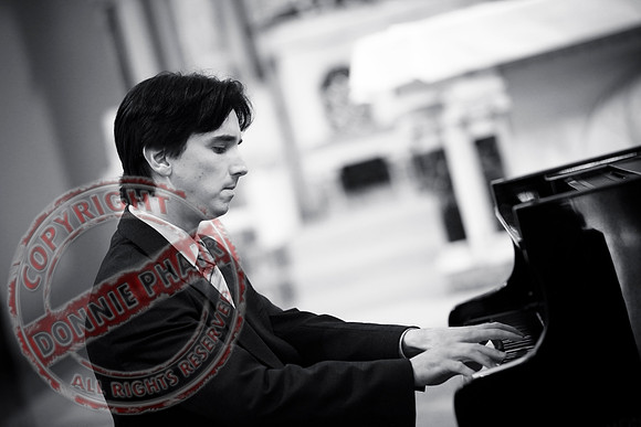 Pianist Gareth Knox in St. Michael's Church, Enniskillen.