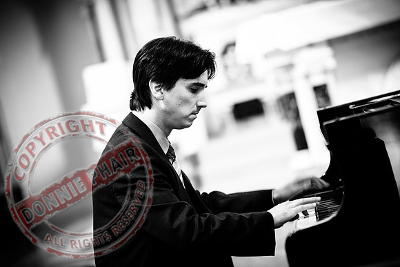 Pianist Gareth Knox in St. Michael's Church, Enniskillen.