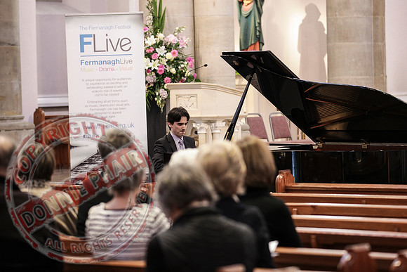 Pianist Gareth Knox in St. Michael's Church, Enniskillen.