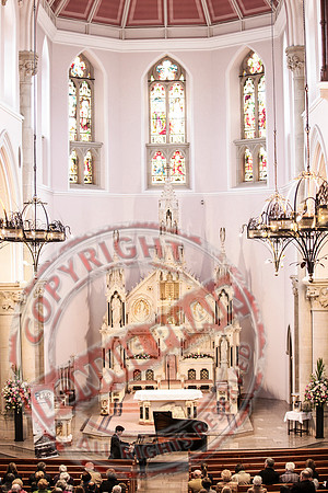 Pianist Gareth Knox in St. Michael's Church, Enniskillen.