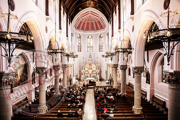 Pianist Gareth Knox in St. Michael's Church, Enniskillen.